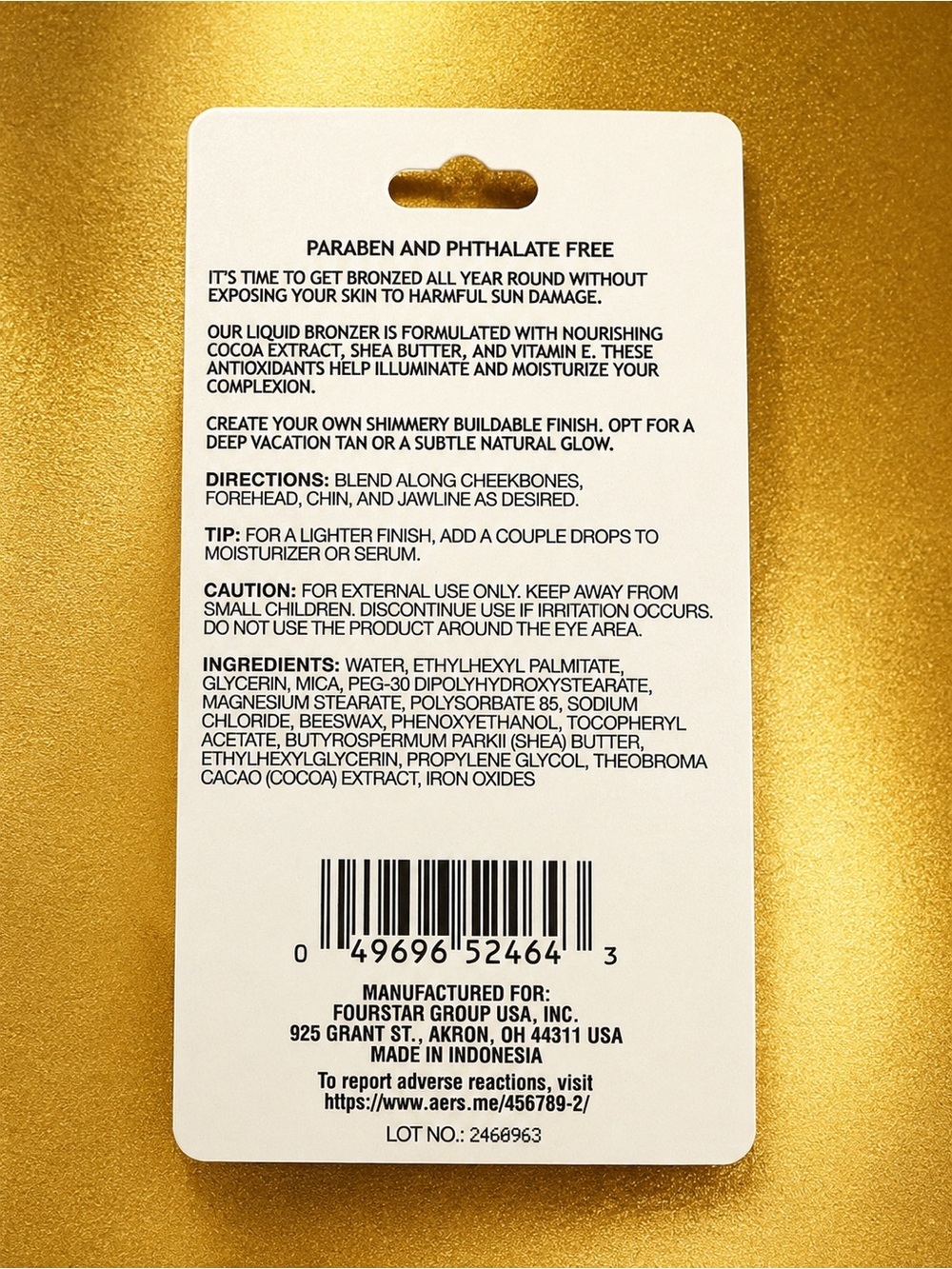 NEW 💛 b.pure Bronzer Drops - Golden Tan, 1 Fl oz. Coco Shea Butter & Vitamin E - Picture 2 of 2